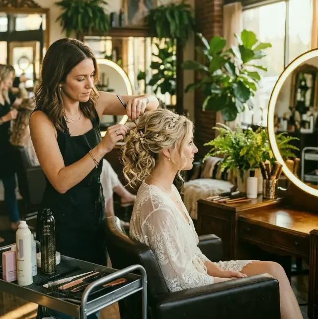 Zinnien Blatt — Farbige Balayage-Verwandlung